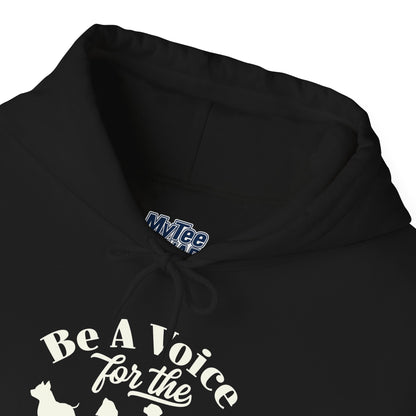 Be A Voice  For The Voiceless Unisex Hoodie – Animal Rescue Awareness