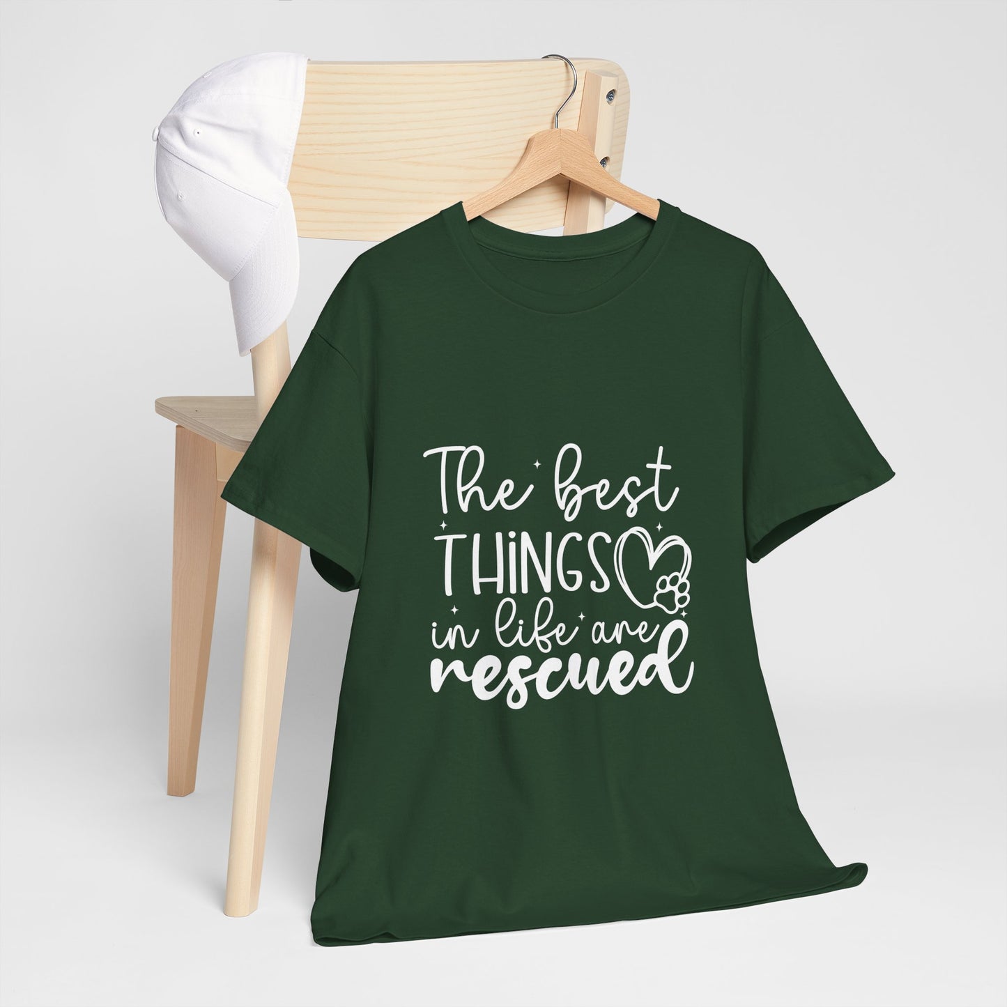 The Best Things In Life Are Rescue Unisex T-Shirt – Cozy Dog Love Vibes