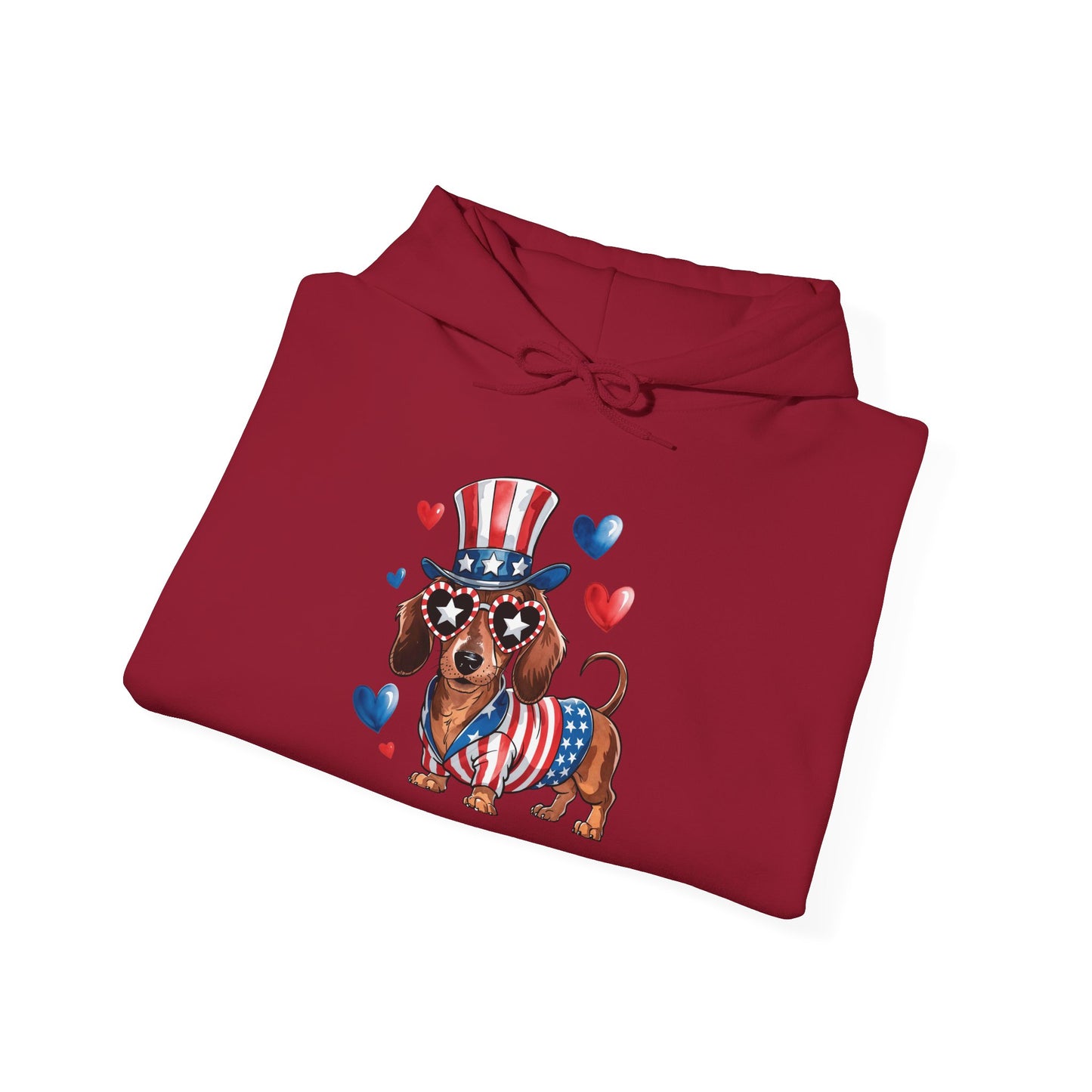 Patriotic Dachshund Unisex Hoodie - Perfect For 4th Of July
