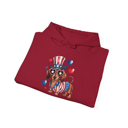 Patriotic Dachshund Unisex Hoodie - Perfect For 4th Of July