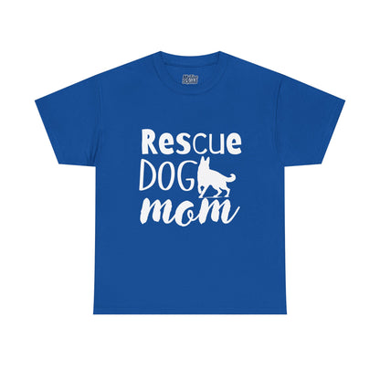 Rescue Dog Mom Cotton T-Shirt