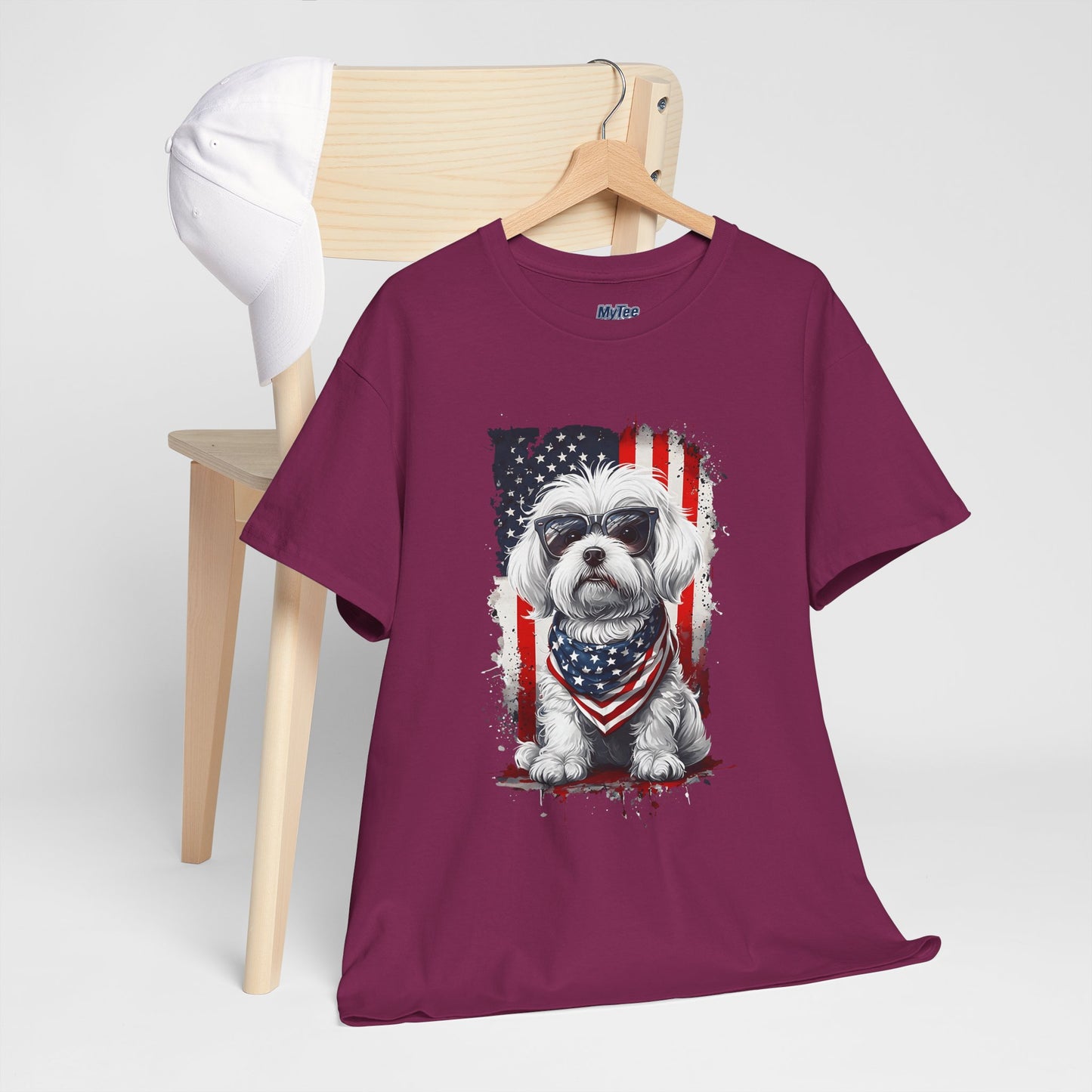 Patriotic Havanese Unisex Cotton T-Shirt