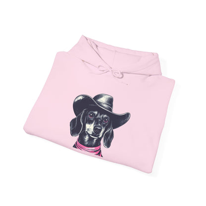 Dachshund Cowpoke Hoodie – Rodeo Pup Unisex Pullover
