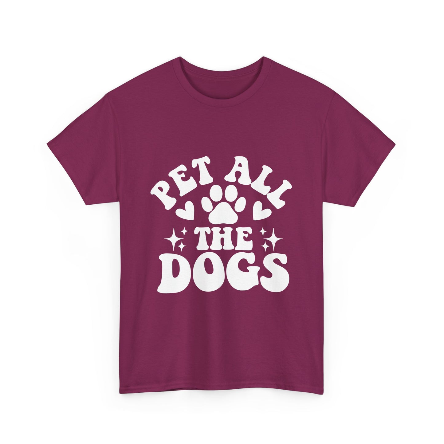 Pet All the Dogs Cotton T-Shirt, Dog Lover Tee