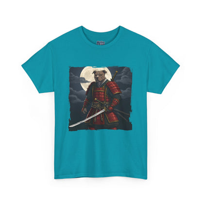 Pitbull Samurai Warrior Unisex Heavy T-Shirt,Tee | Graphic Tee For Anime Lovers