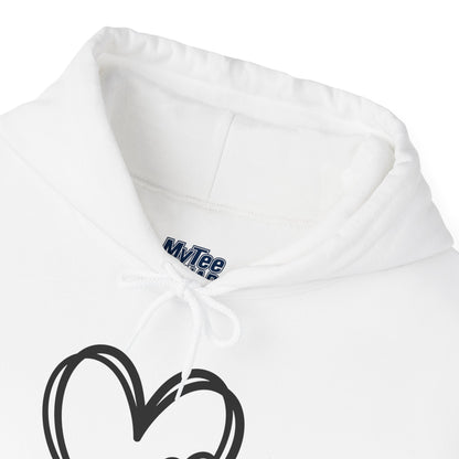 Minimal Paw Heart Unisex Hoodie – Dog Lover’s Comfort