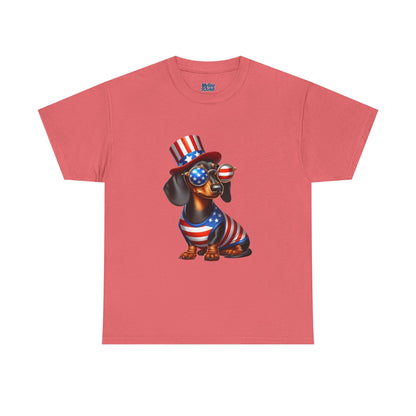 Patriotic Dachshund 4th of July T-Shirt | Red, White & Woof Style