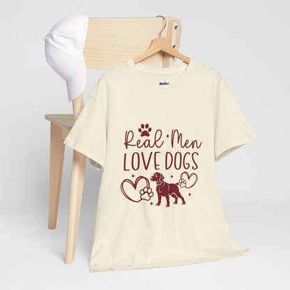 Real Men Love Dogs Cotton T-Shirts | Dog Lover