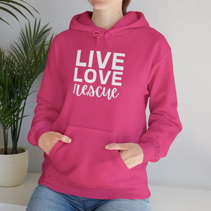 Live Love Rescue Unisex Hoodie - Ideal For Casual Wear
