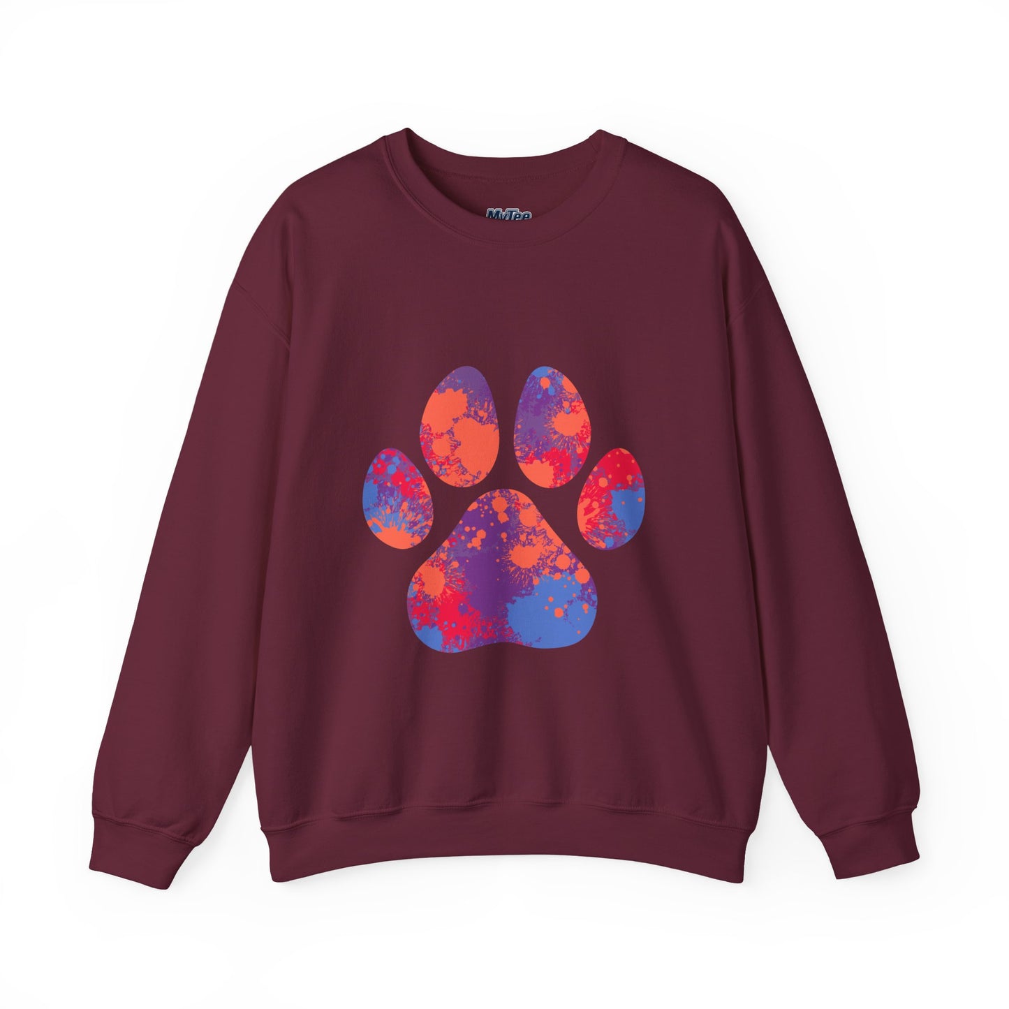 Colorful Paw Print Crewneck Sweatshirt | Pet Lover Gift, Cozy Casual Wear