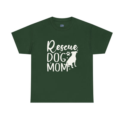 Rescue Dog Mom Cotton T-Shirt | Dog Lover