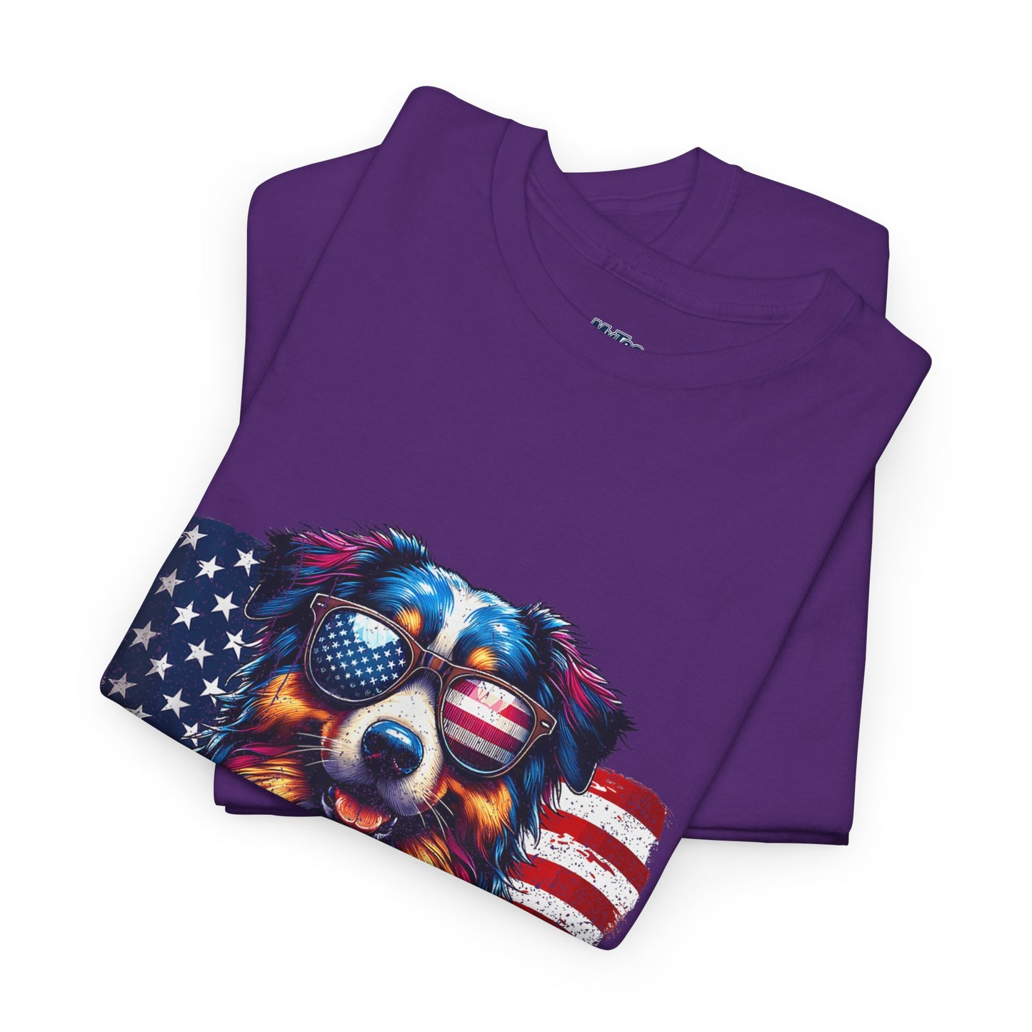 Patriotic Australian Shepherd With Sunglasses Unisex T-Shirt