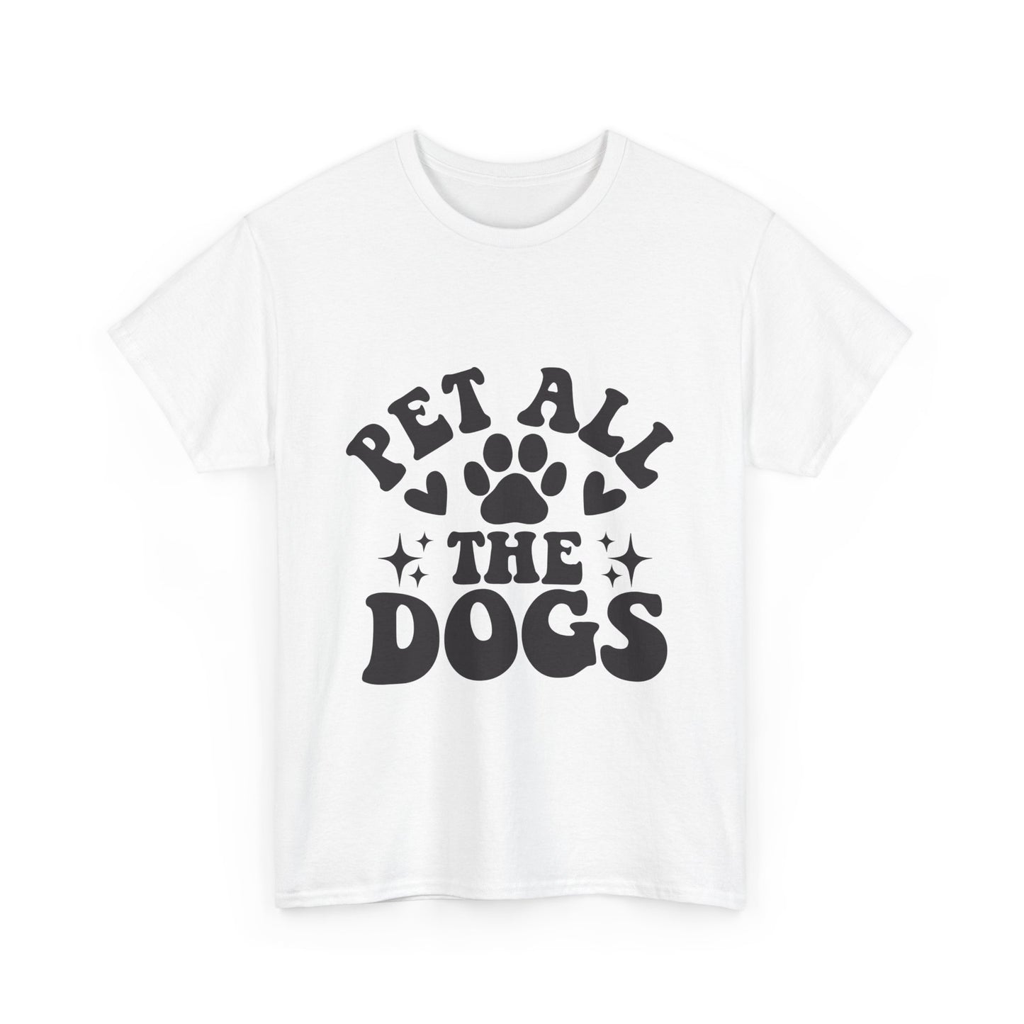 Pet All the Dogs Cotton T-Shirt, Dog Lover Tee