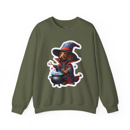 Dachshund Wizard Unisex Sweatshirt –  Halloween Magic Dog Pullover