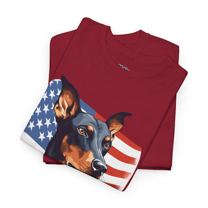 Patriotic Doberman Pinscher Unisex T-Shirt