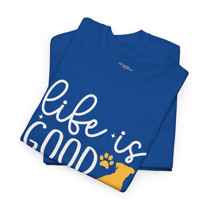 "Life Is Good With My Rescue Dog" Unisex T-Shirt | Dog Lover Gift