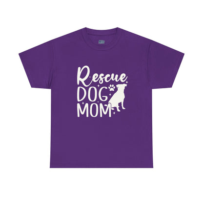 Rescue Dog Mom Cotton T-Shirt | Dog Lover