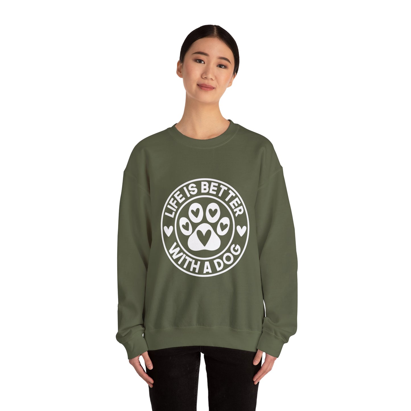 Life Is Better With A Dog Sweatshirt | Crewneck Pullover