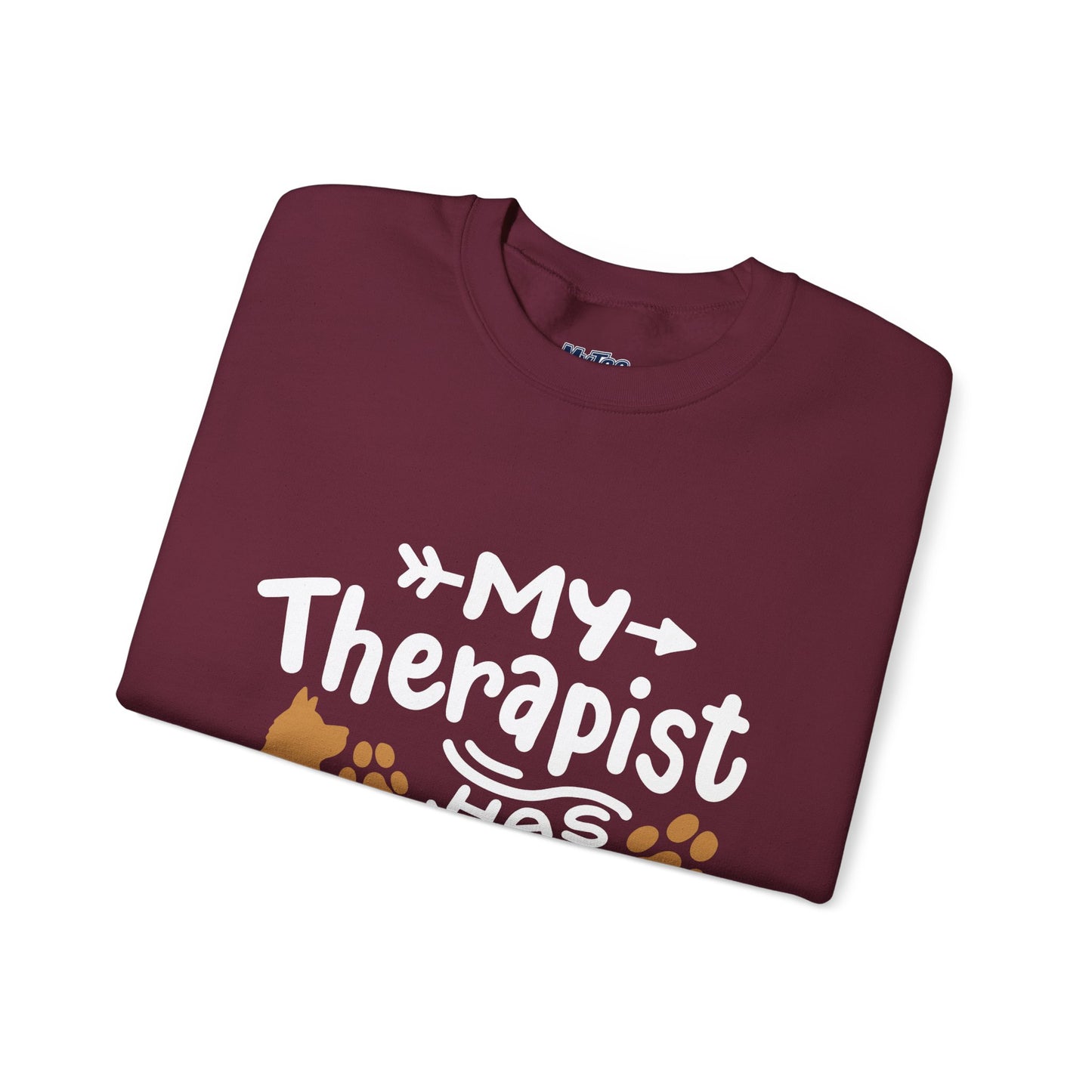 My Therapist Has Paws Unisex Sweatshirt | Cat & Dog Gifts, Animal Lover Apparel