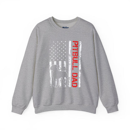 Pitbull Dad Crewneck Sweatshirt | Cozy Gift for Dog Lovers | Unique Pet Owner Apparel | Father's Day Gift