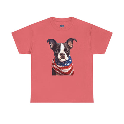 Patriotic Boston Terrier Unisex T-Shirt