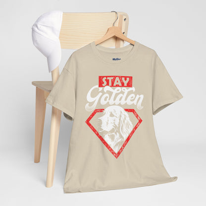 Stay Golden Unisex Cotton T-Shirt | Best Gift For Dog Lover