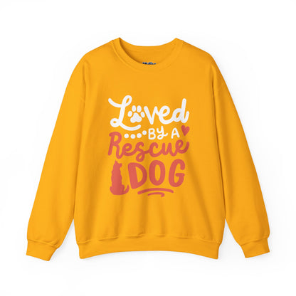 Loved By A Rescue Dog Sweatshirt | Animal Lover Gift, Cozy Crewneck