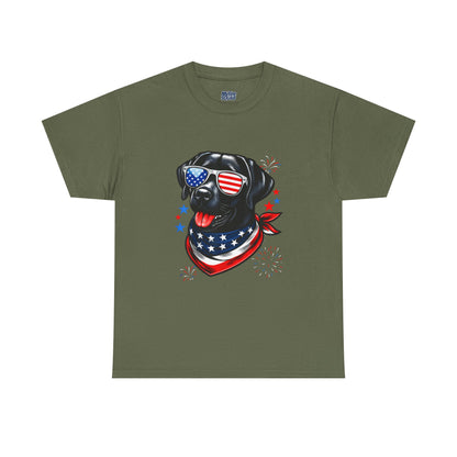 Patriotic American Labrador Retriever With Sunglasses Unisex T-Shirt