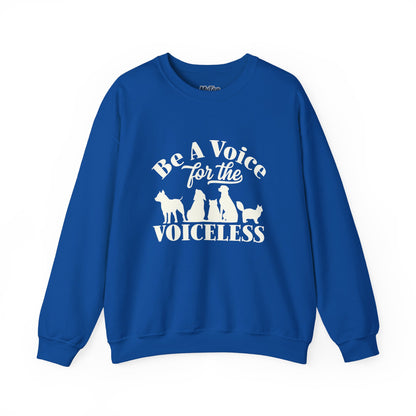 Be A Voice  For The Voiceless Unisex Sweatshirt – Animal Rescue Awareness
