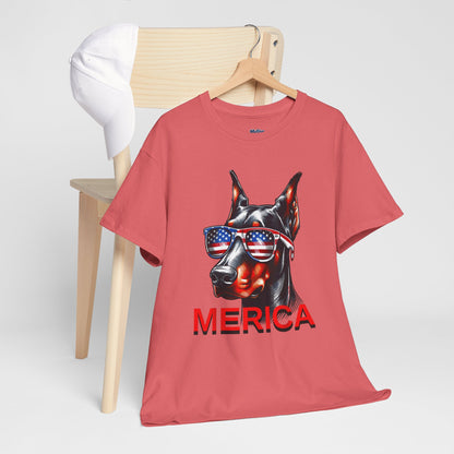 Patriotic Doberman With Sunglasses Unisex T-Shirt