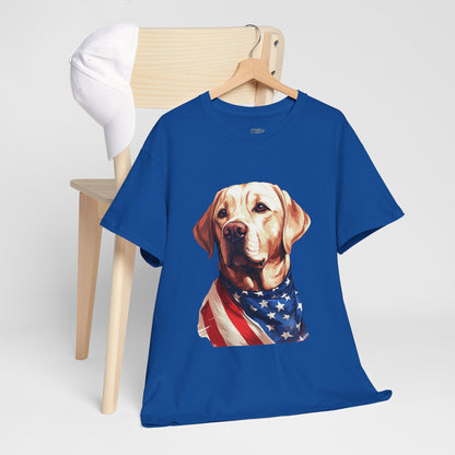 Patriotic Labrador In Stars & Stripes Unisex T Shirts