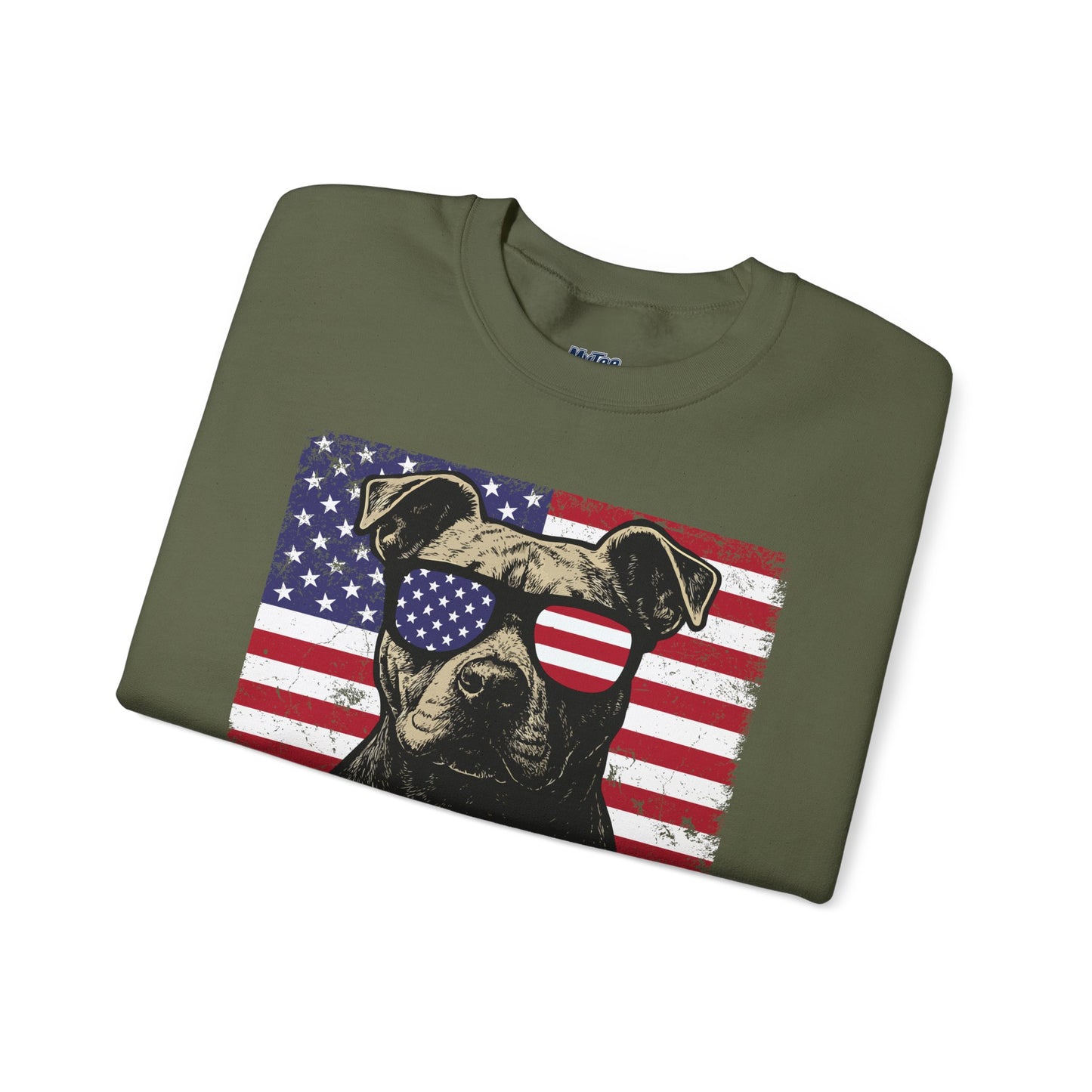 Show Me Your Pitties Patriotic Pitbull Sweatshirt – Funny USA Dog Lover Pullover