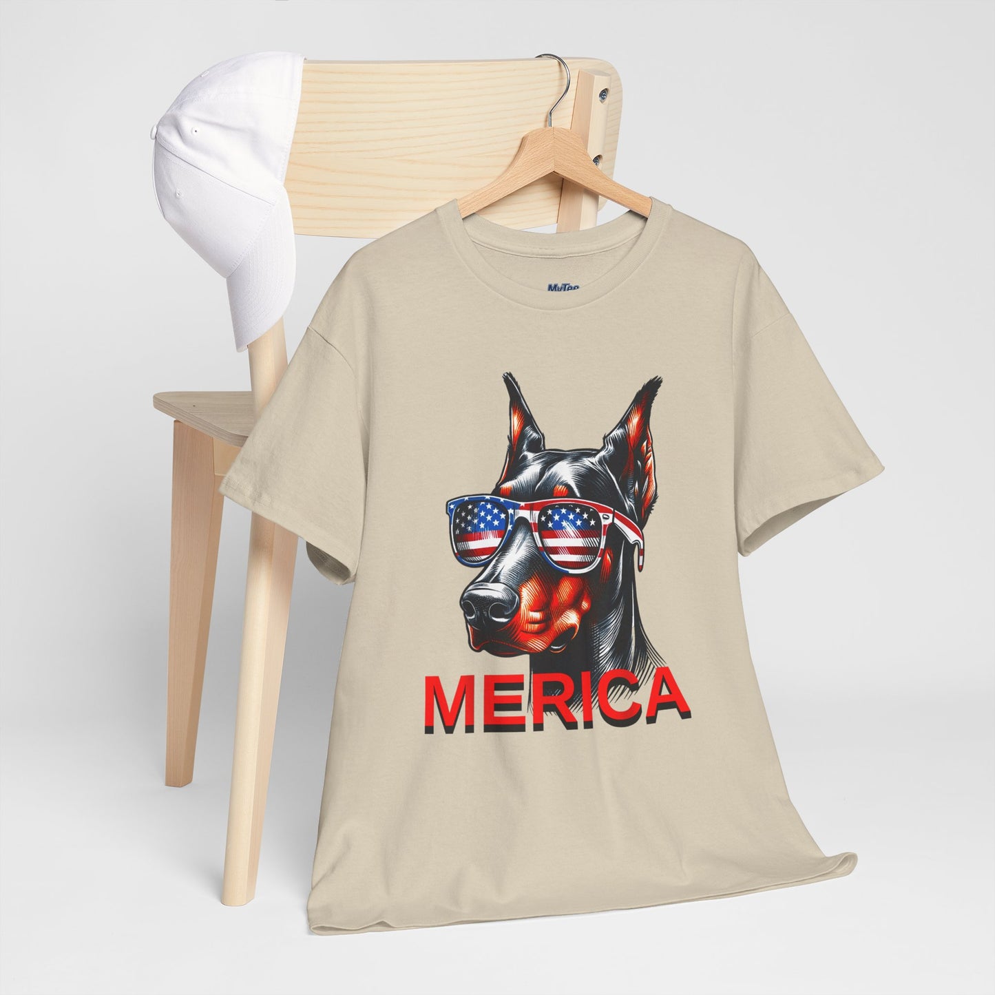 Patriotic Doberman With Sunglasses Unisex T-Shirt