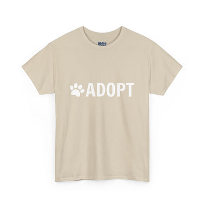 Adopt Unisex Heavy Cotton Tee | Perfect for Animal Lovers, Pet Adoption Events