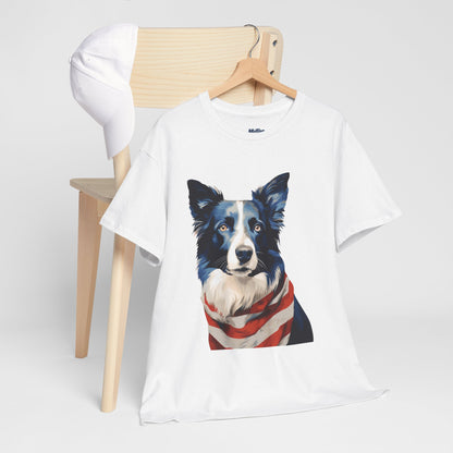 Patriotic Border Collie Unisex T-Shirt