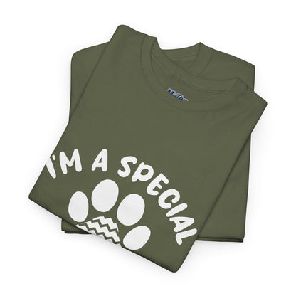 I'M A SPECIAL, DOG KIND OF SPECIAL Casual PAW Cotton T-shirt