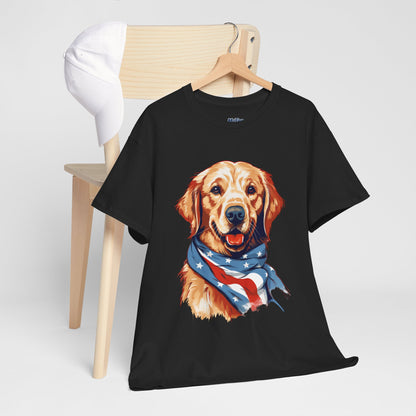 Patriotic Golden Retriever Unisex T-Shirt