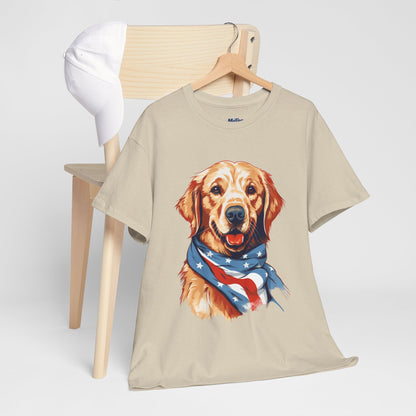 Patriotic Golden Retriever Unisex T-Shirt