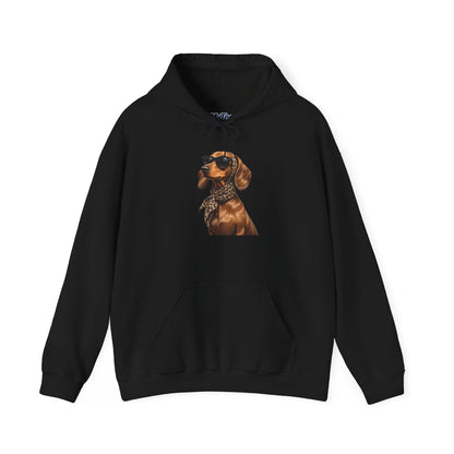 Cool Dachshund Dog Sunglasses Unisex Hoodie |  Dog Lover Gift, Pet-Themed Fashion