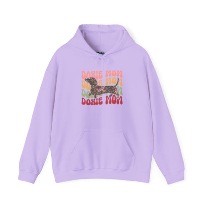 Doxie Mom Retro Hoodie – Cozy Hoodie With Colorful Dog Print