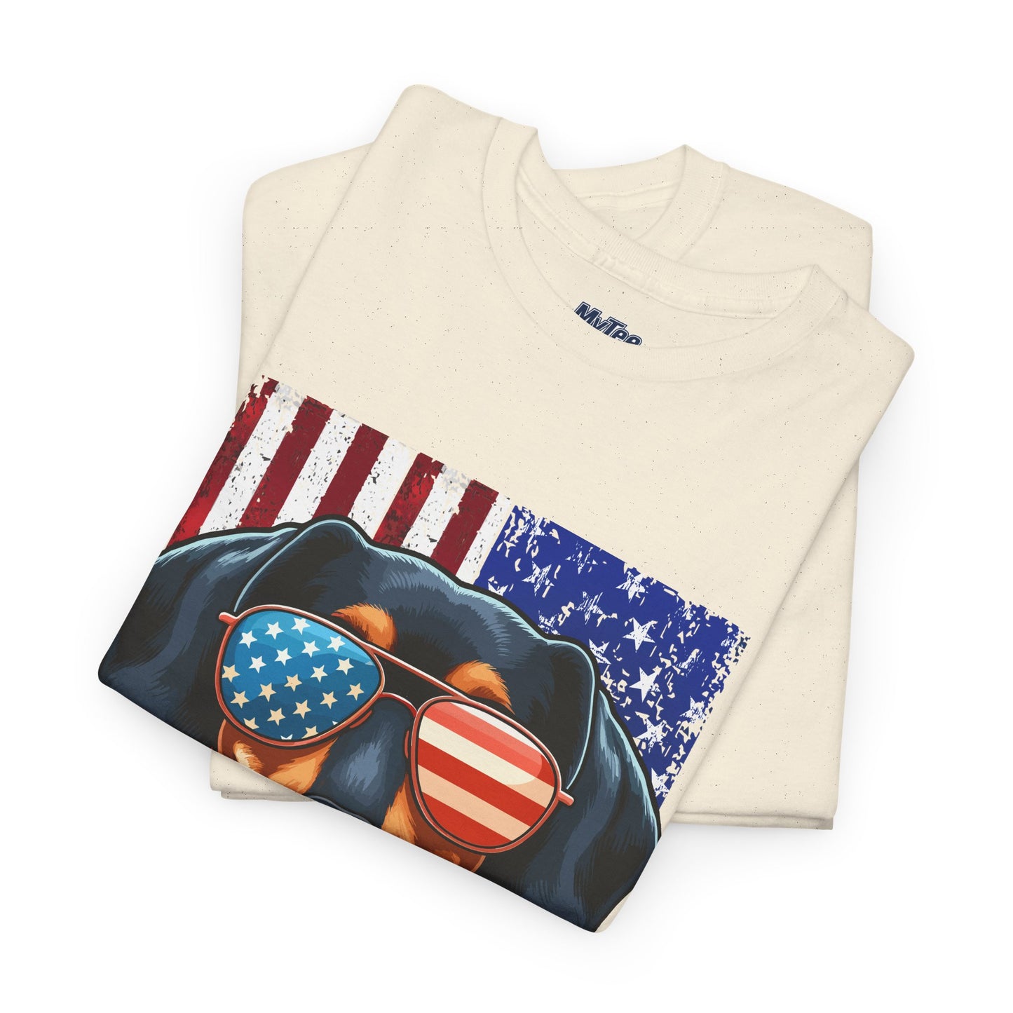 Patriotic Dachshund Dog Flag Shades Unisex T-Shirt