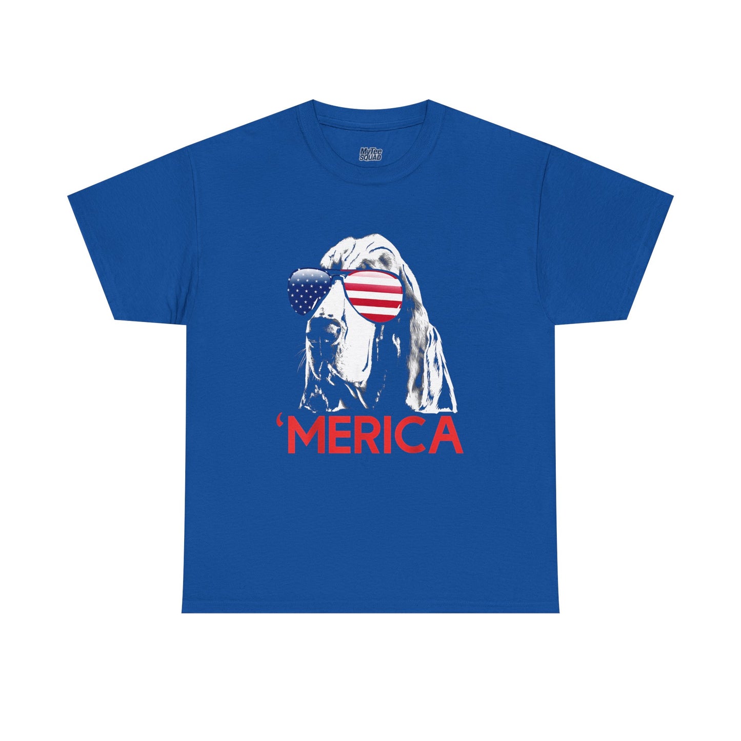 Patriotic Basset Hound With Sunglasses Unisex T-Shirt