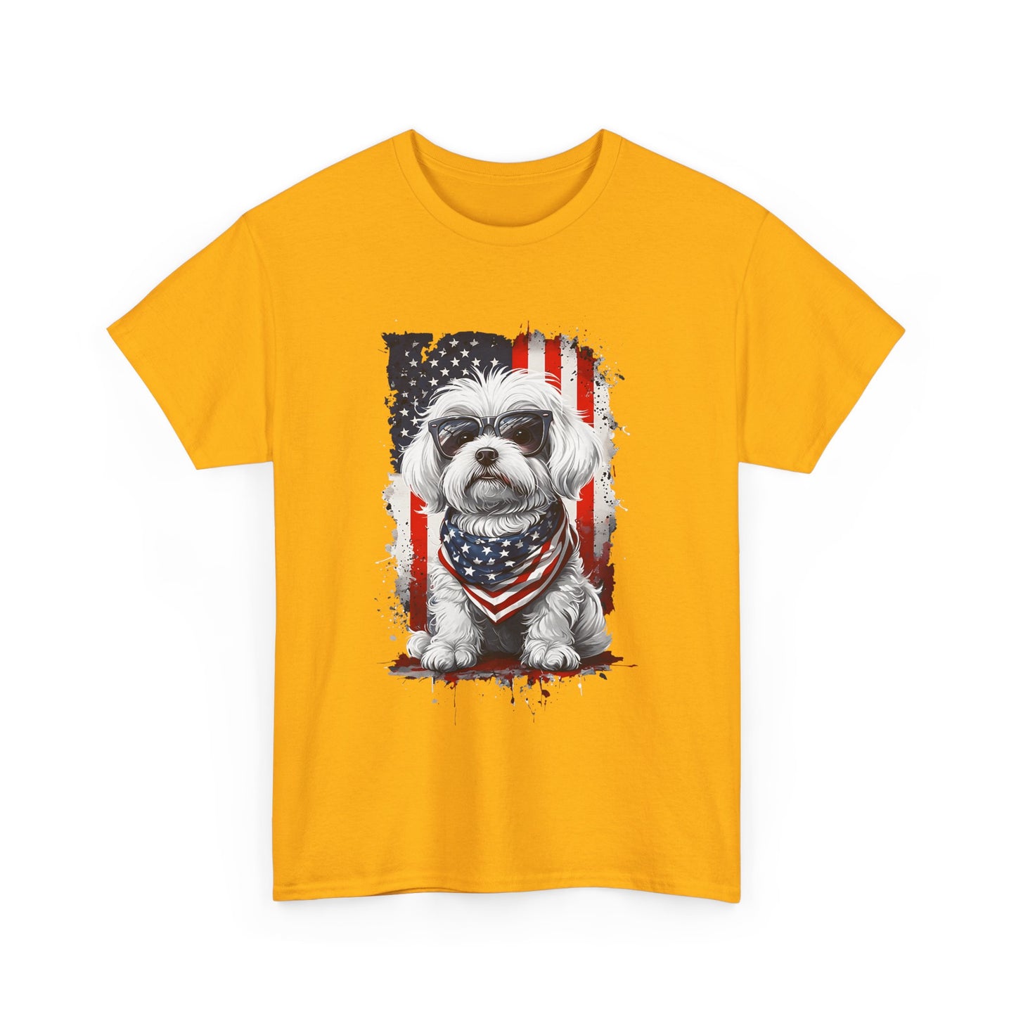 Patriotic Havanese Unisex Cotton T-Shirt