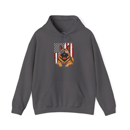 Patriotic German Shephard Dog Unisex Hoodie