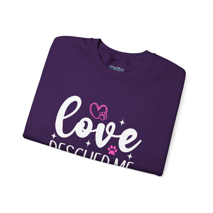 Love Rescued Me Unisex Sweatshirt – Heartfelt Dog Adoption Apparel