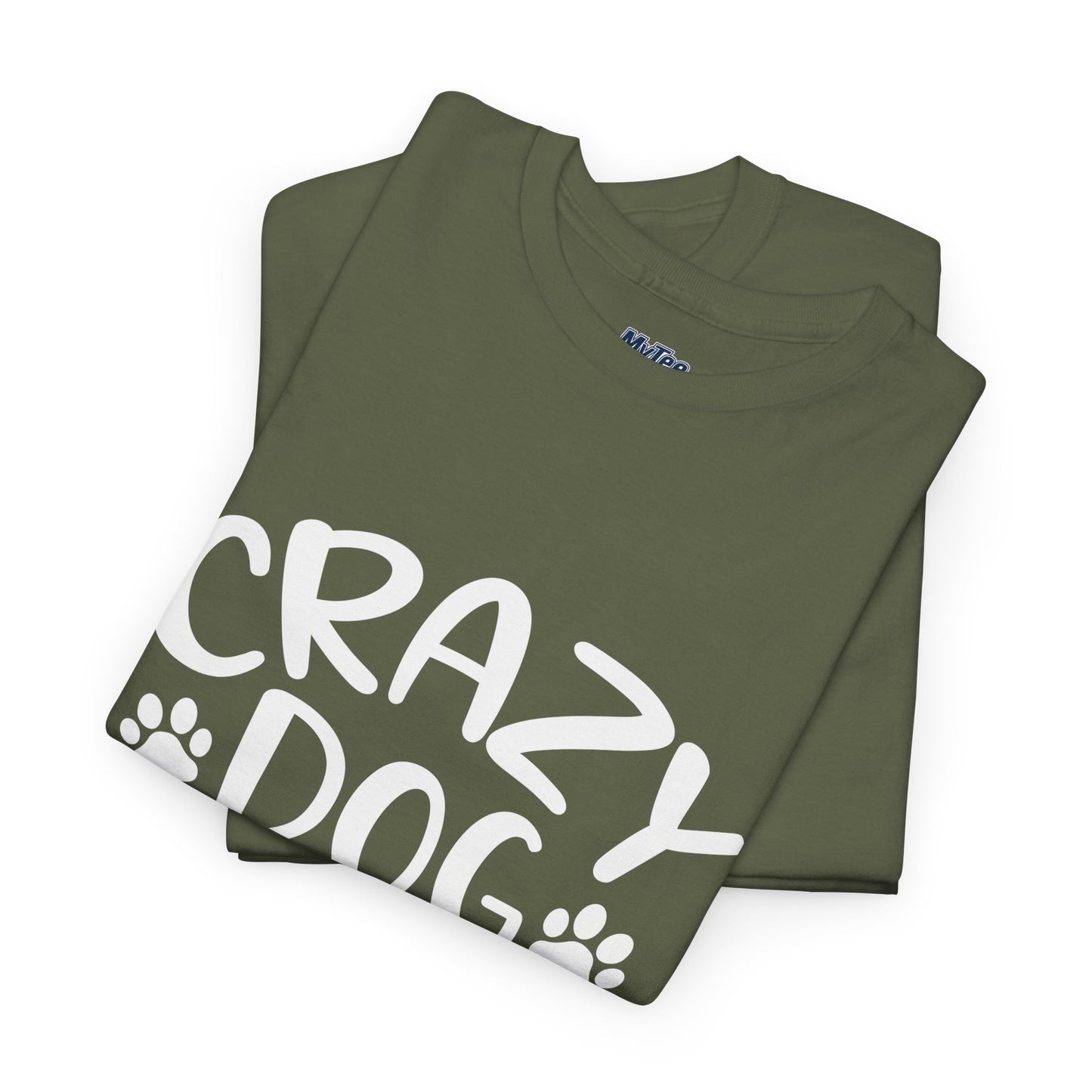 Crazy Dog Lady Heavy Cotton T-Shirt | Best Gift For Dog Mom