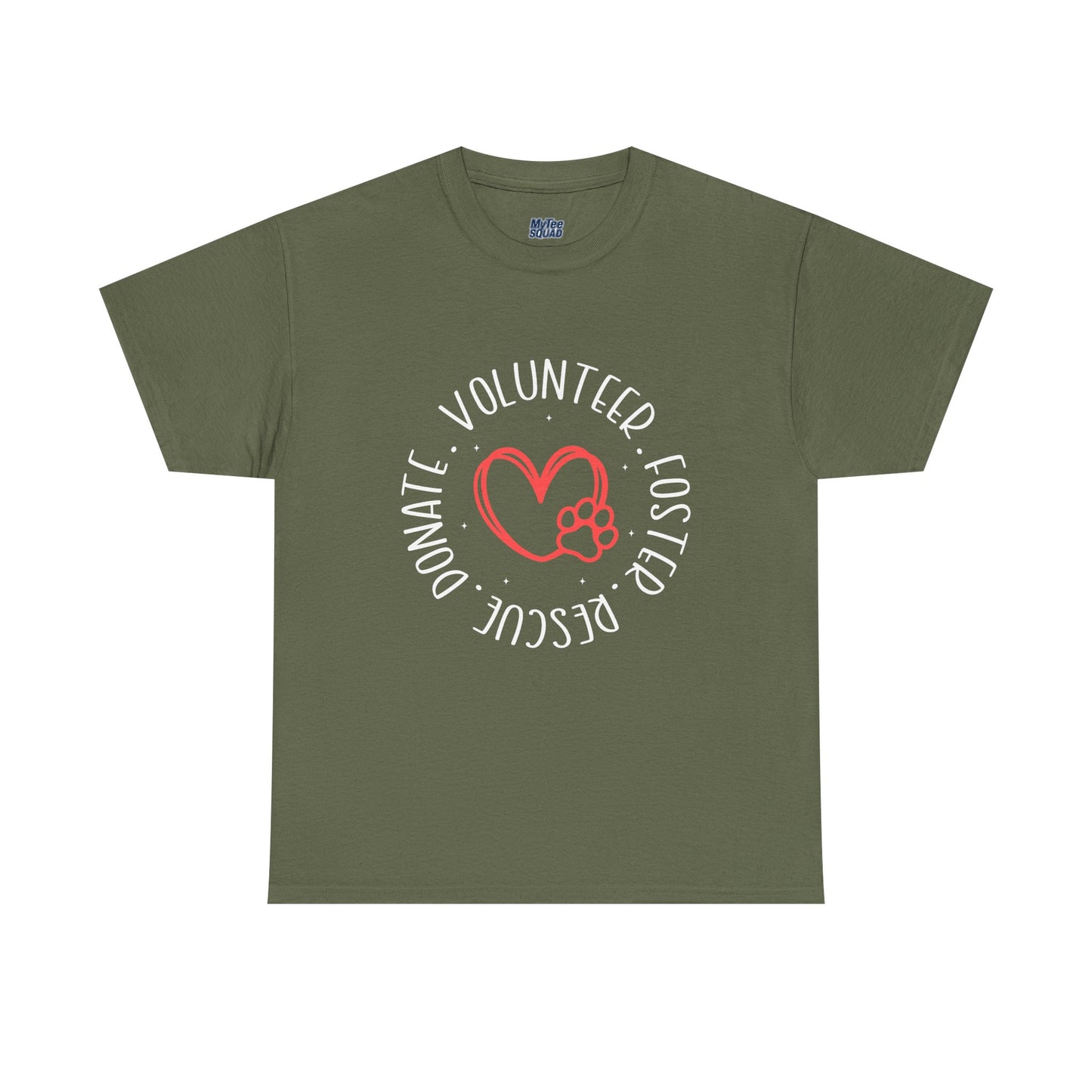 Pet Lover's Heart Volunteer Rescue Foster Donate Unisex T-Shirt