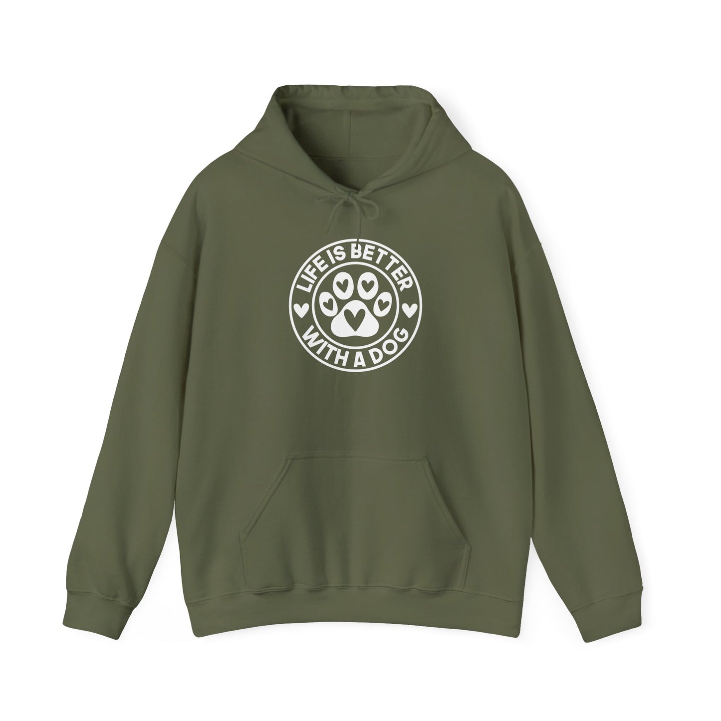"Life Is Better With A Dog" Unisex Hoodie | Dog-Themed Apparel