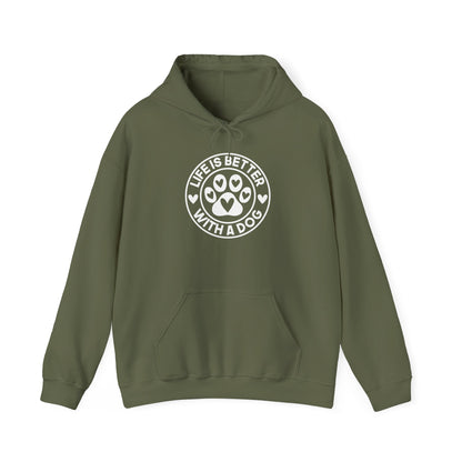 "Life Is Better With A Dog" Unisex Hoodie | Dog-Themed Apparel