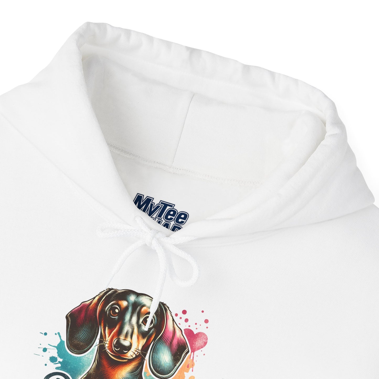 Funky Dachshund Mom Hoodie – Bright Graphic Dog Tee